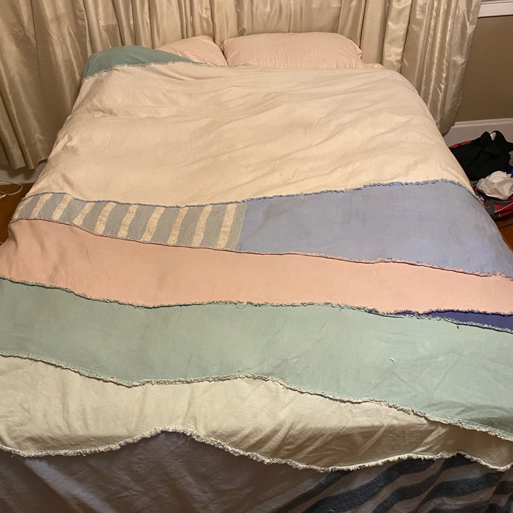 Anthropologie Textured Lovell Duvet Cover